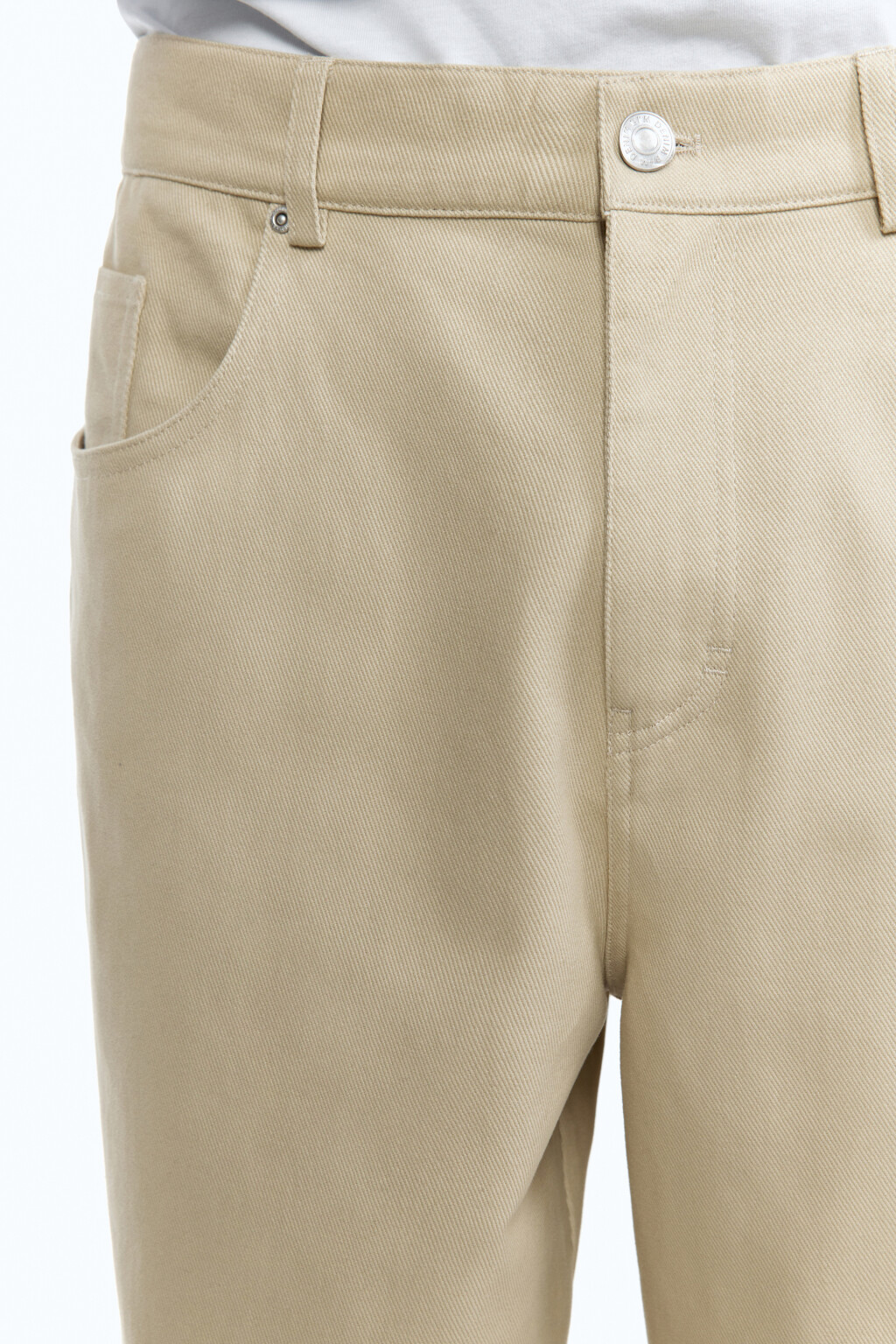 Брюки прямые хлопковые - цвет бежевый - 7
