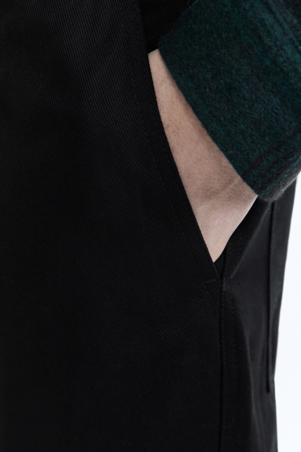 Брюки прямые хлопковые со стрелками - цвет черный - 7