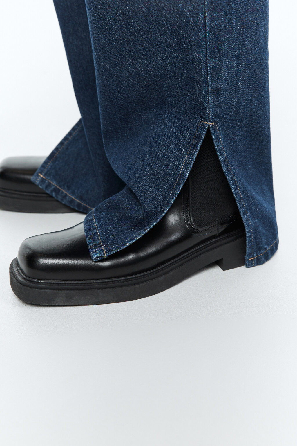 Джинсы carrots широкие с разрезами - цвет синий - 8