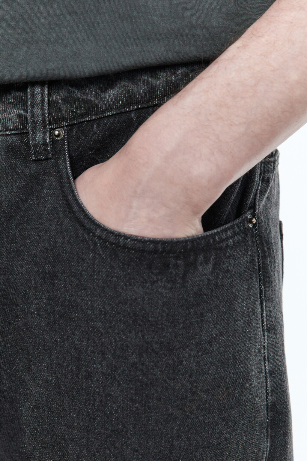 Джинсы carrots широкие с разрезами - цвет серый - 7