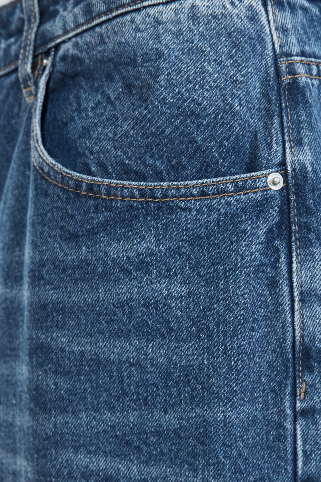Джинсы прямые с вареным эффектом - цвет синий - 7