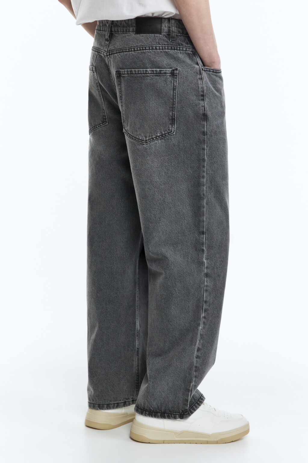 Джинсы прямые с вареным эффектом - цвет серый - 3