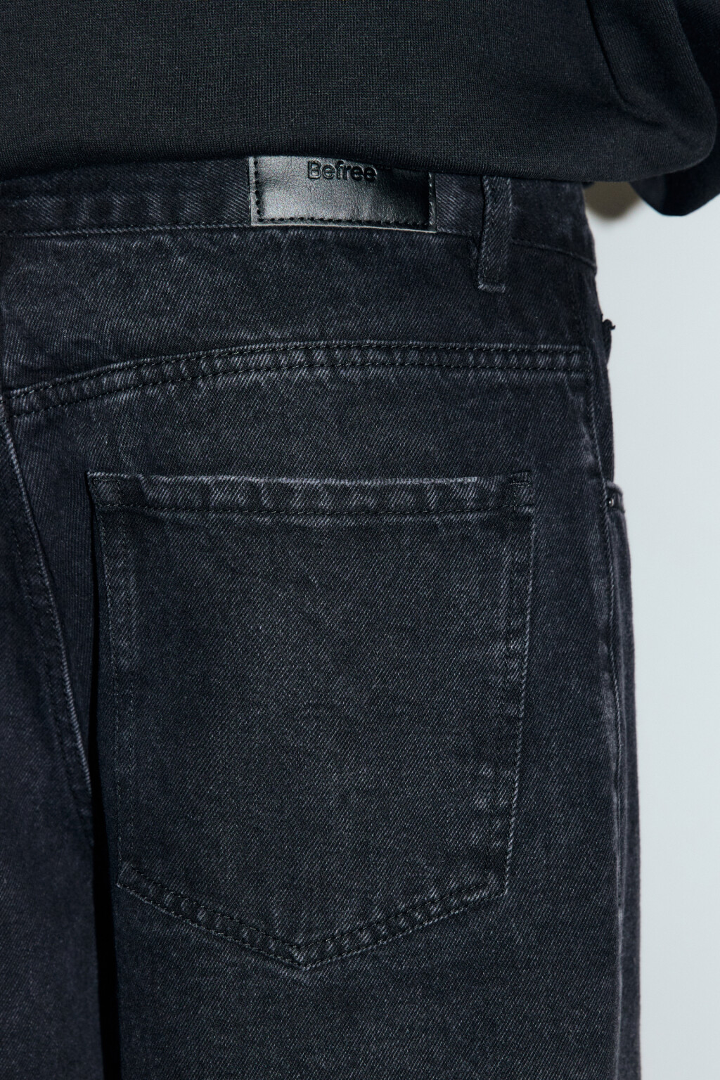 Джинсы wide широкие с вареным эффектом - цвет черный - 7