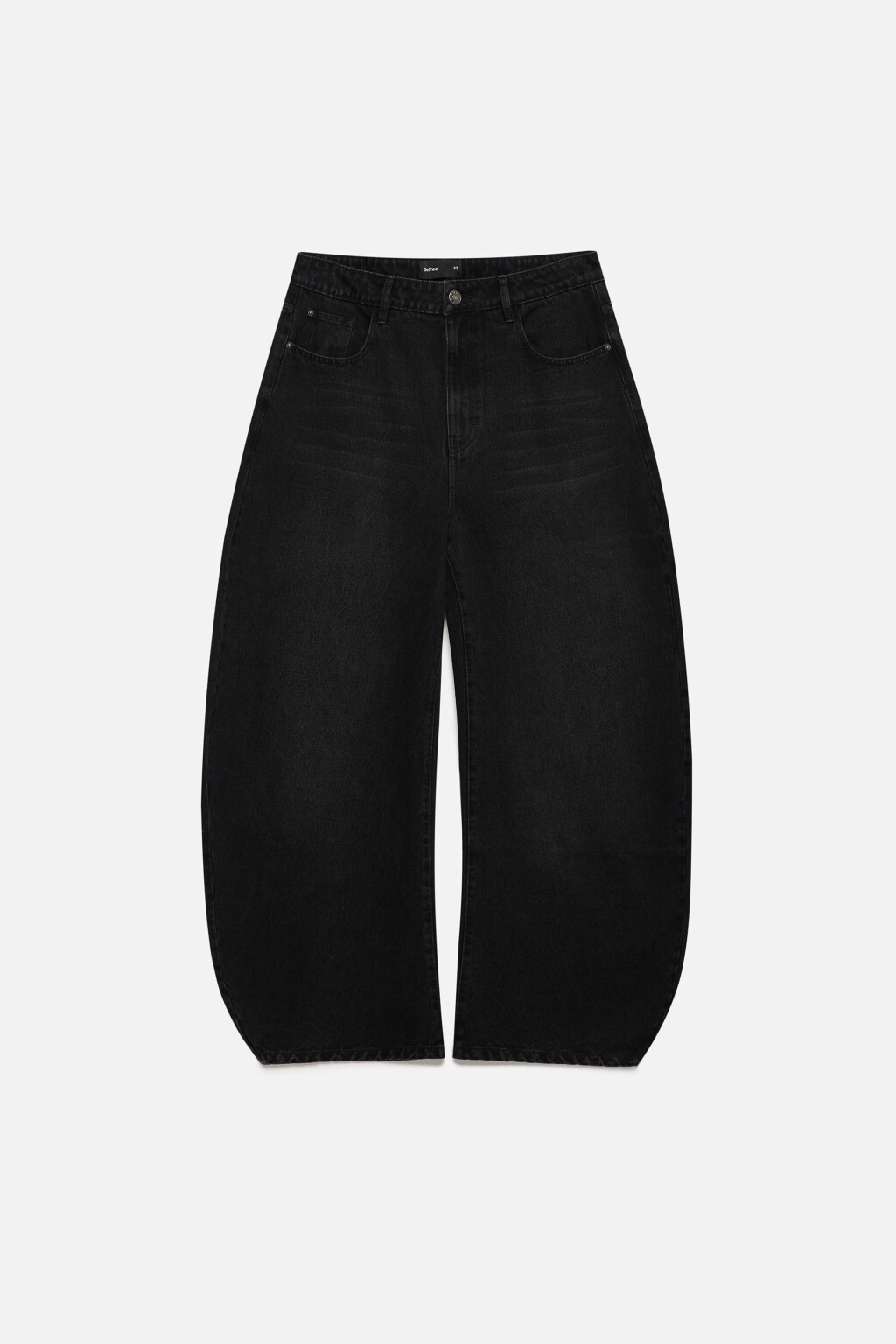 Джинсы широкие с волнистыми боковыми швами - цвет черный - 9