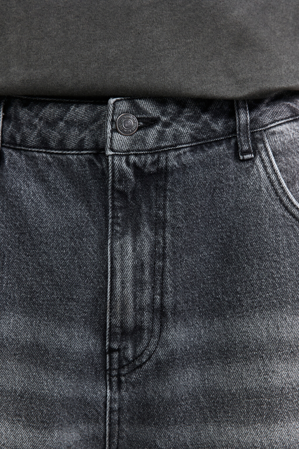 Джинсы экстраширокие с рваными коленями - цвет серый - 6