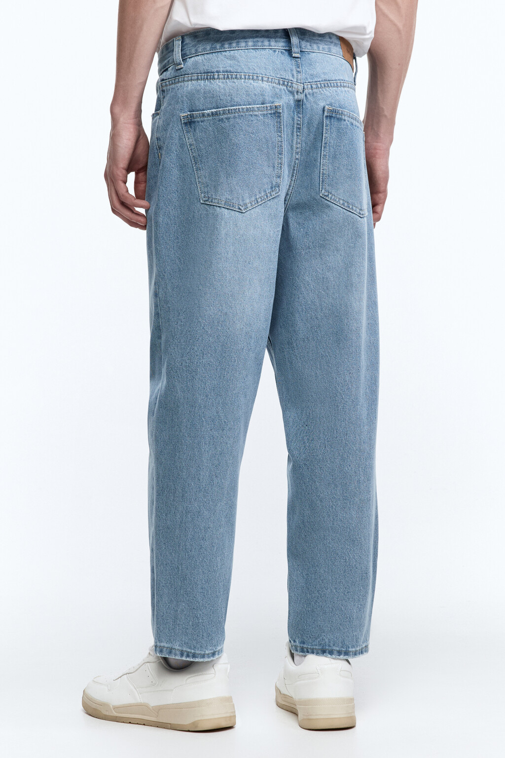 Джинсы carrots со средней посадкой - цвет голубой - 4
