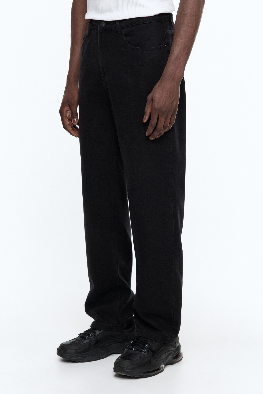 Джинсы прямые с вареным эффектом - цвет черный - 3