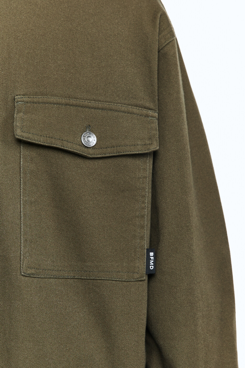 Рубашка джинсовая с нагрудными карманами - цвет зеленый - 7