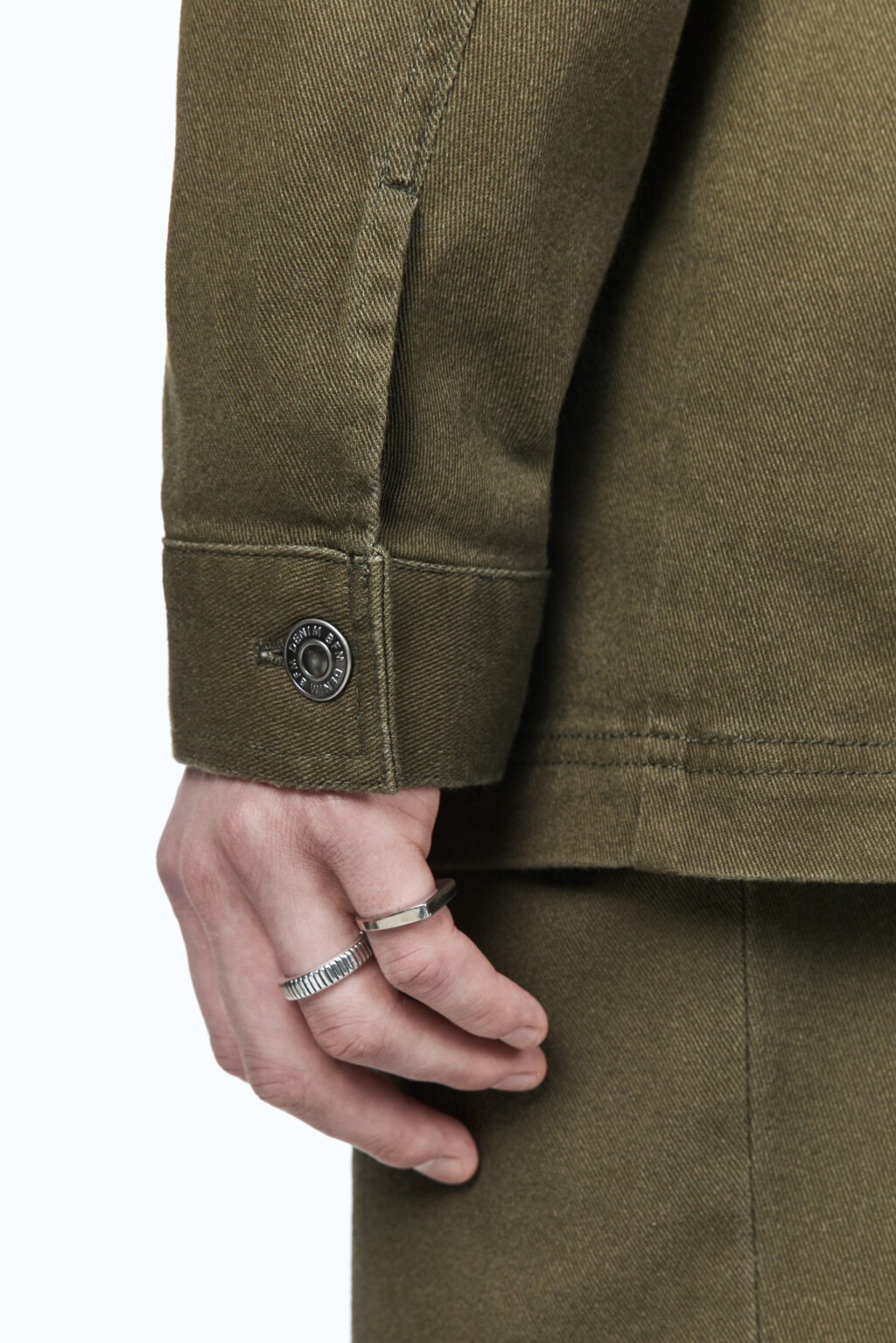 Рубашка джинсовая с нагрудными карманами - цвет зеленый - 8