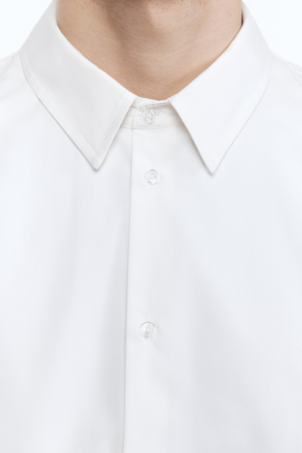 Рубашка приталенная классическая - цвет белый - 3
