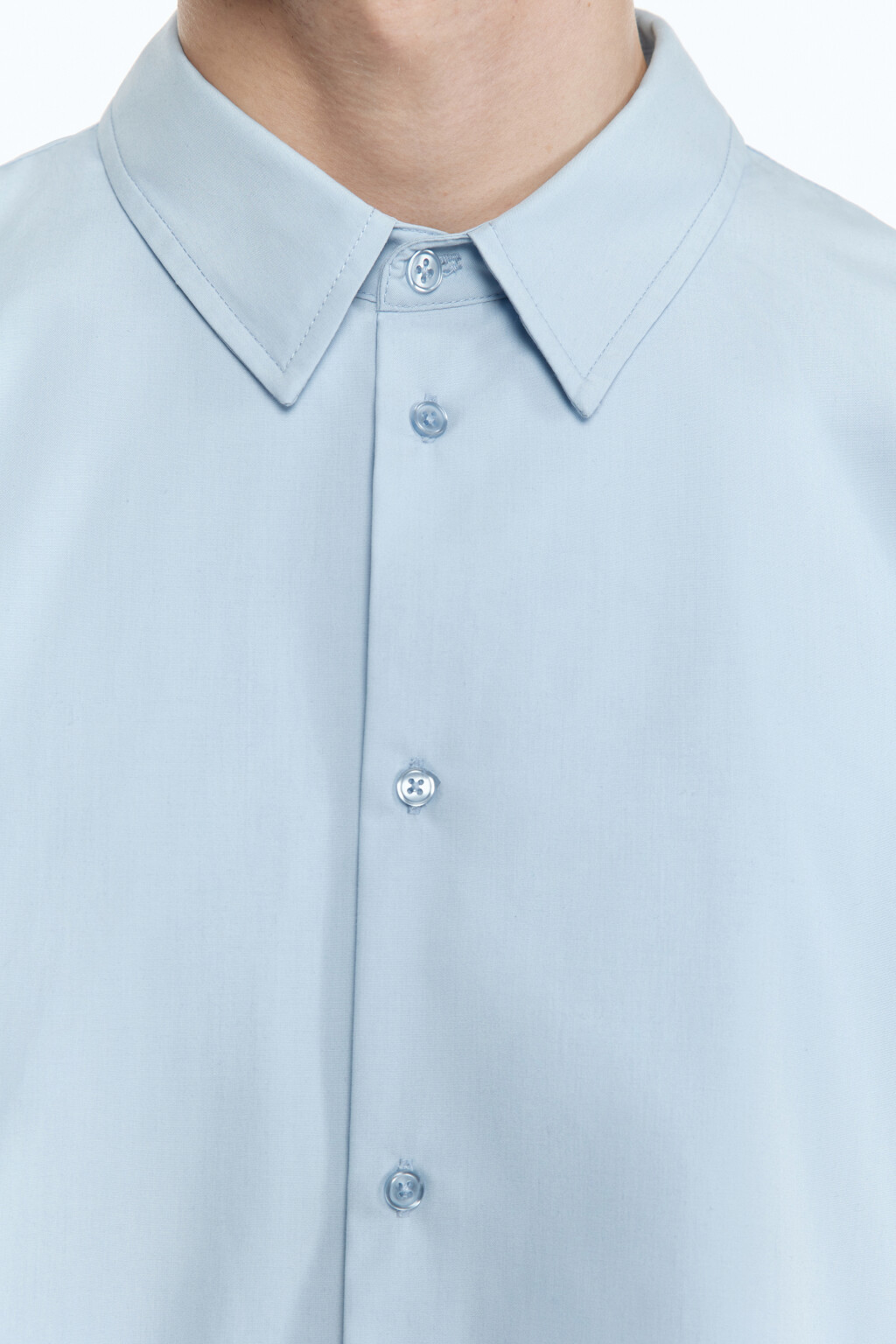 Рубашка классическая приталенная - цвет голубой - 6