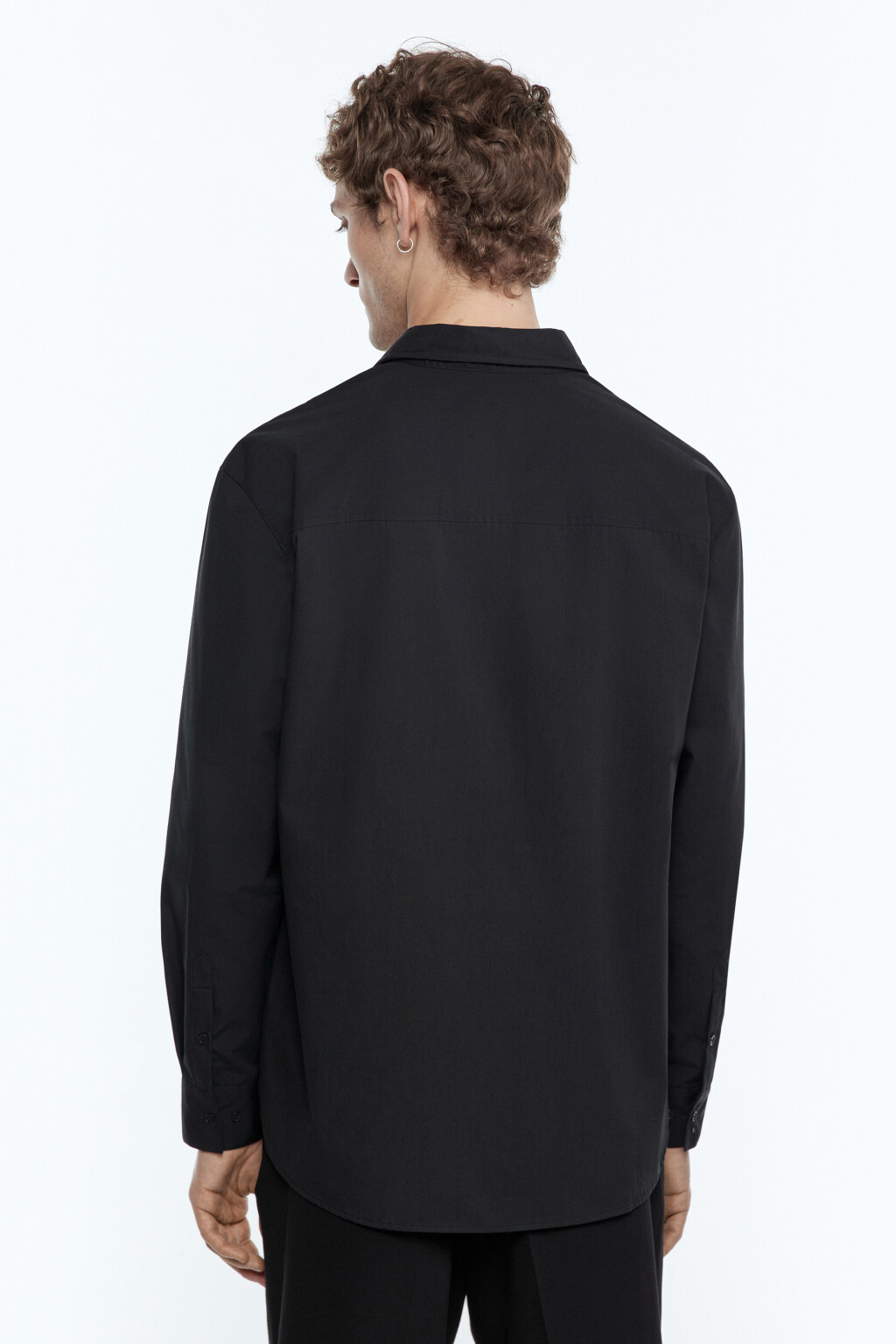Рубашка классическая приталенная - цвет черный - 6