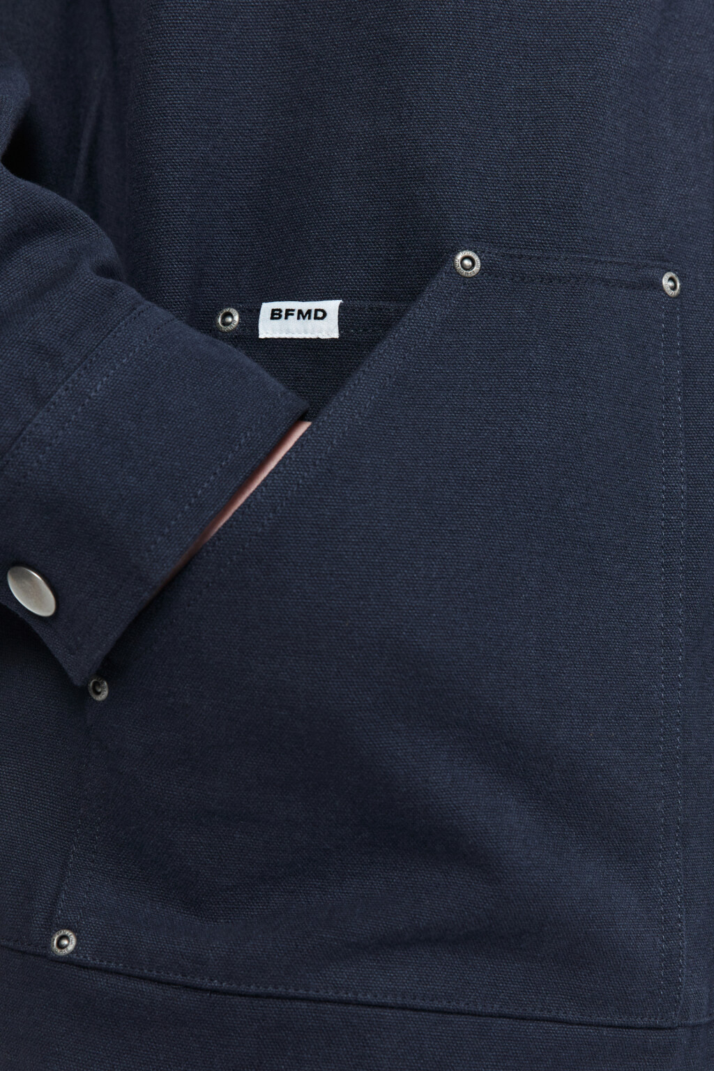 Рубашка джинсовая с накладными карманами - цвет синий - 7