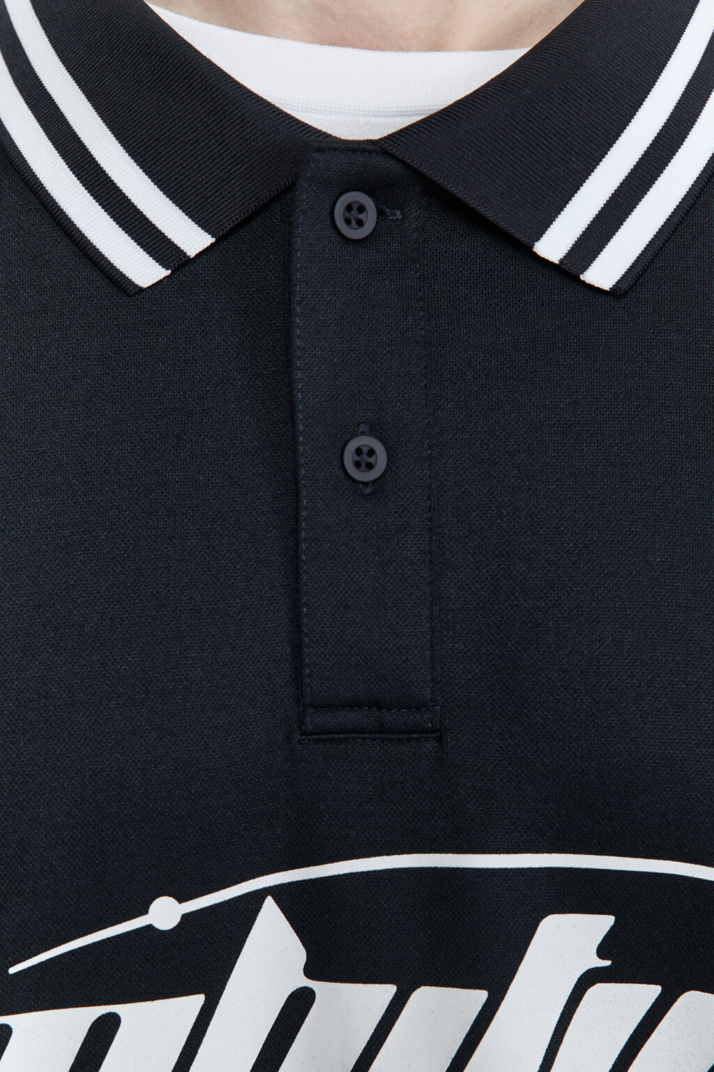 Футболка-поло oversize с принтом - цвет синий - 7