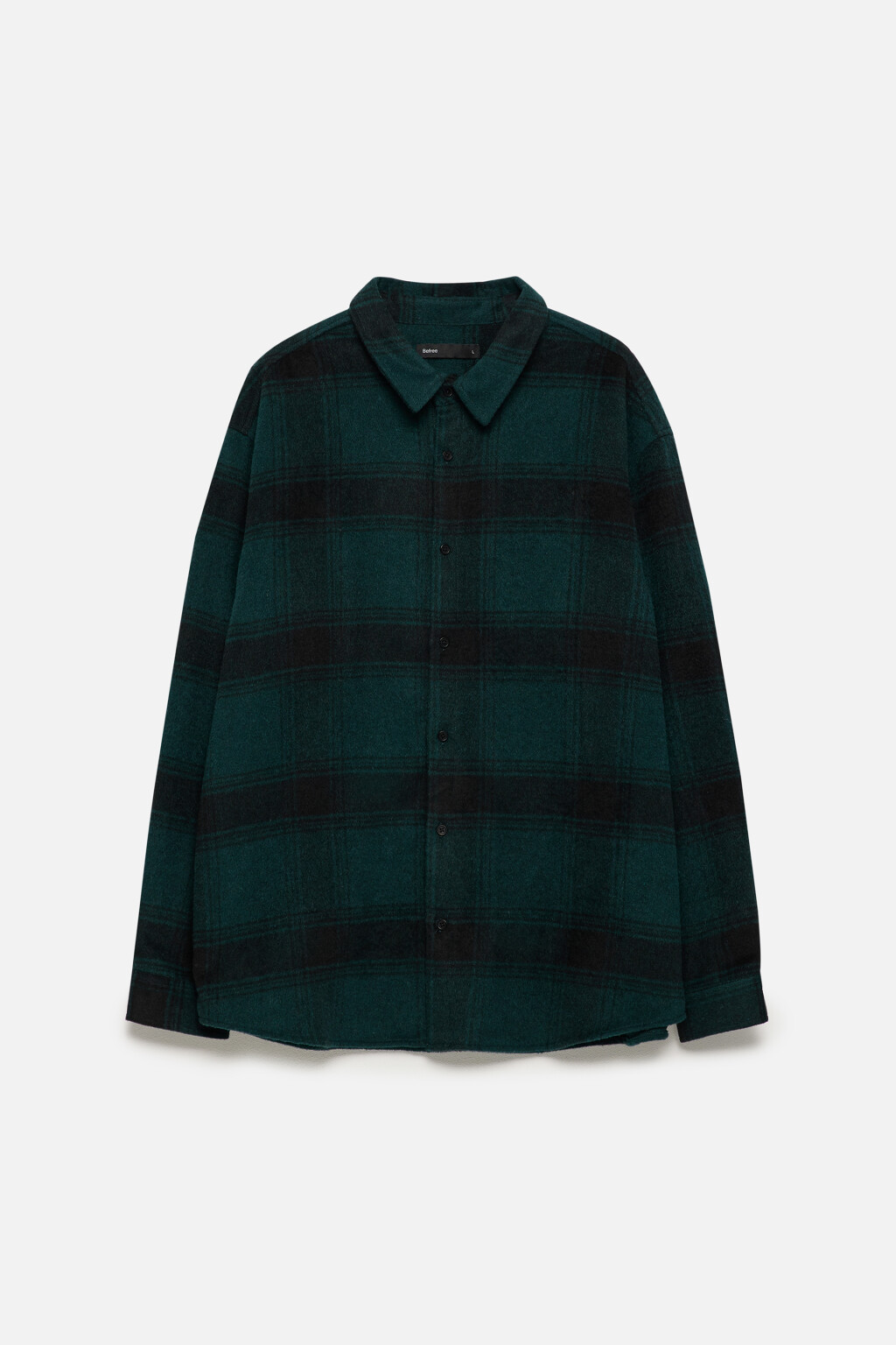 Рубашка прямая клетчатая - цвет бежевый - 9