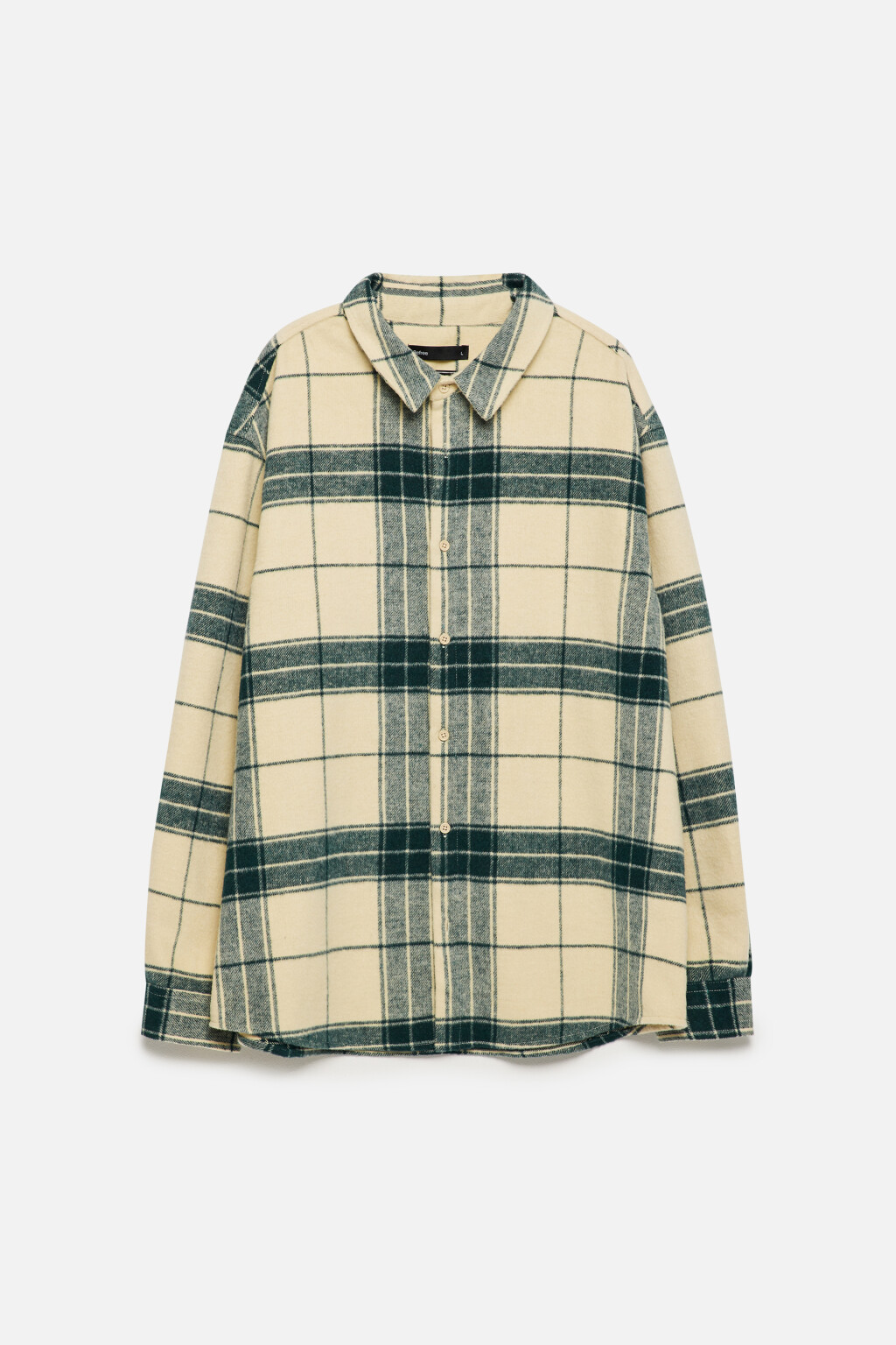 Рубашка прямая клетчатая - цвет бежевый - 9