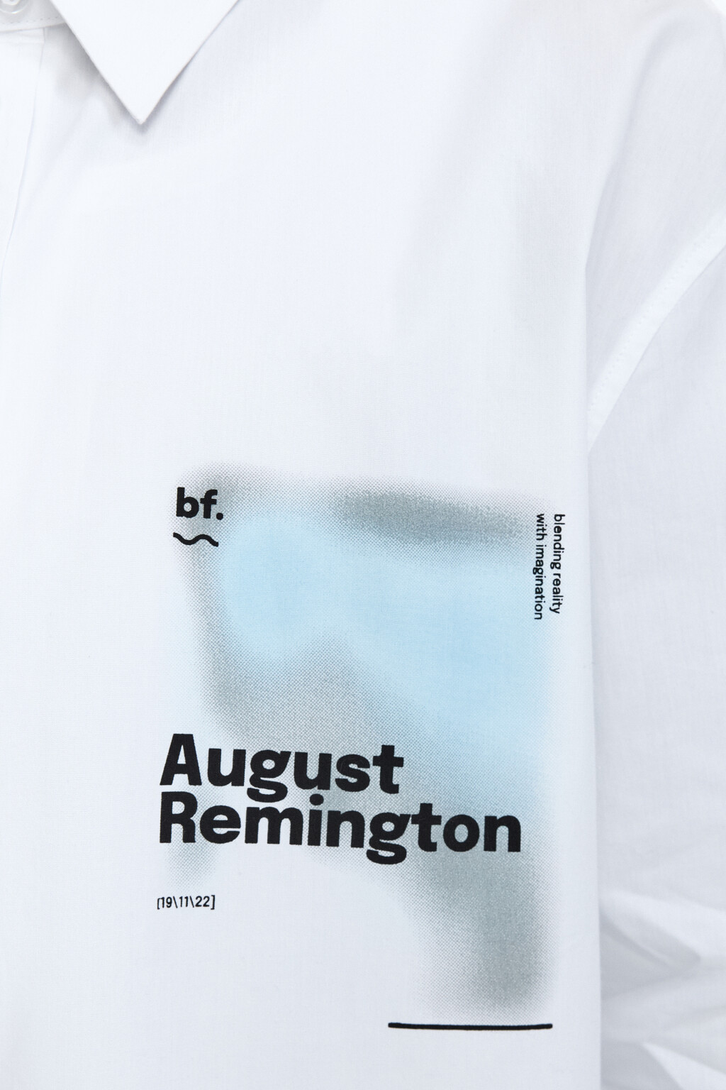 Рубашка прямая хлопковая с принтом - цвет белый - 7