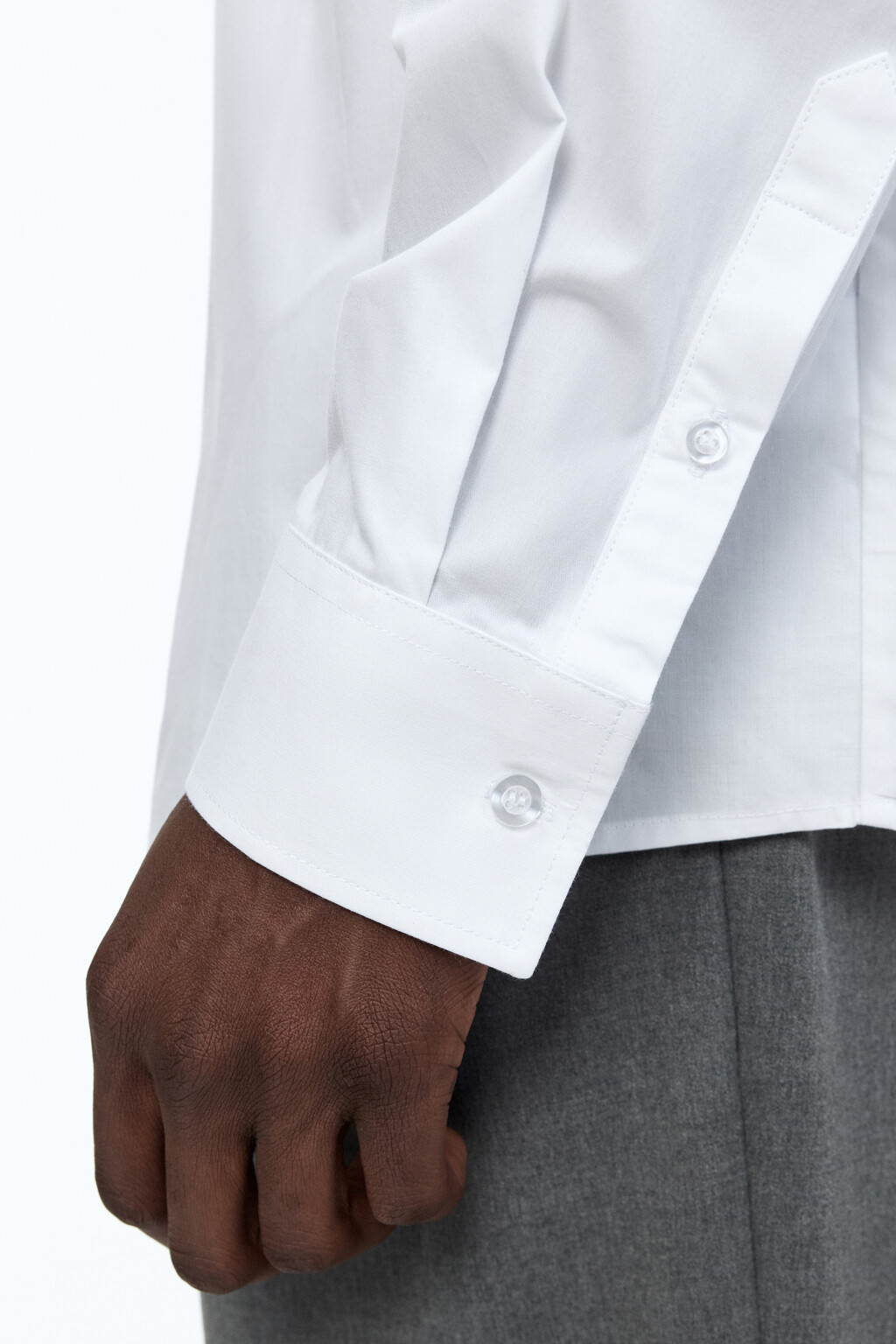 Рубашка прямая хлопковая с принтом - цвет белый - 8