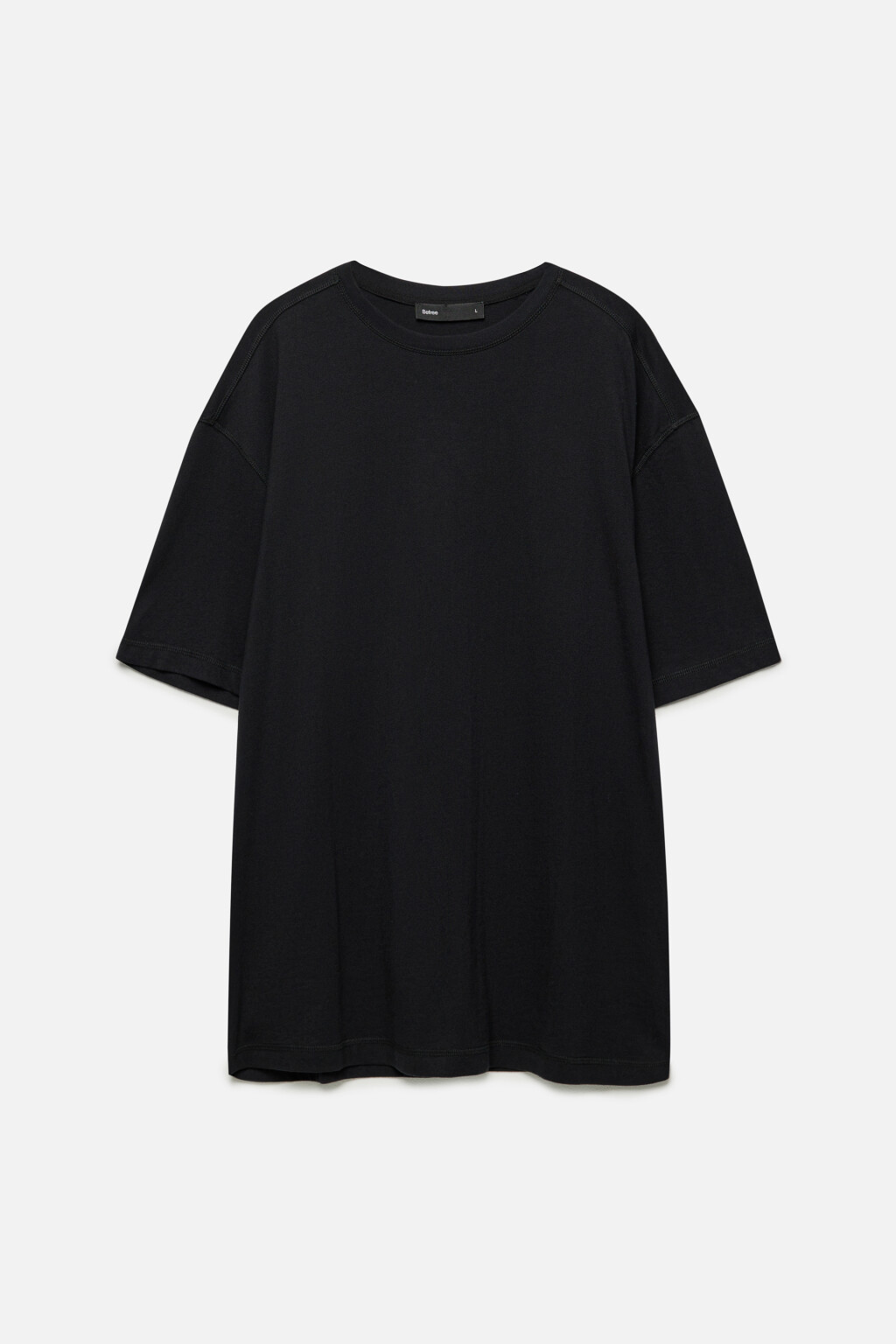 Футболка oversize хлопковая базовая - цвет черный - 8