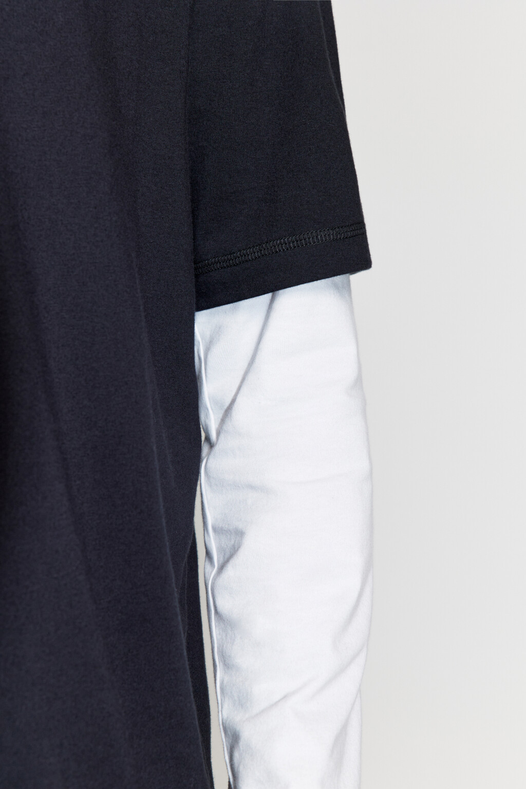 Футболка oversize хлопковая базовая - цвет черный - 7