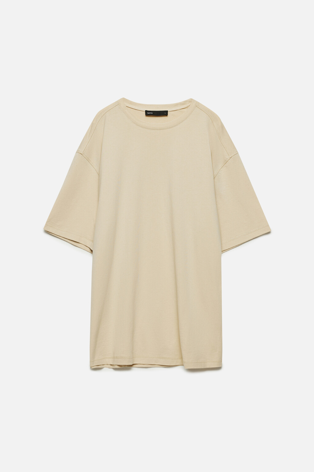 Футболка oversize хлопковая базовая - цвет бежевый - 8