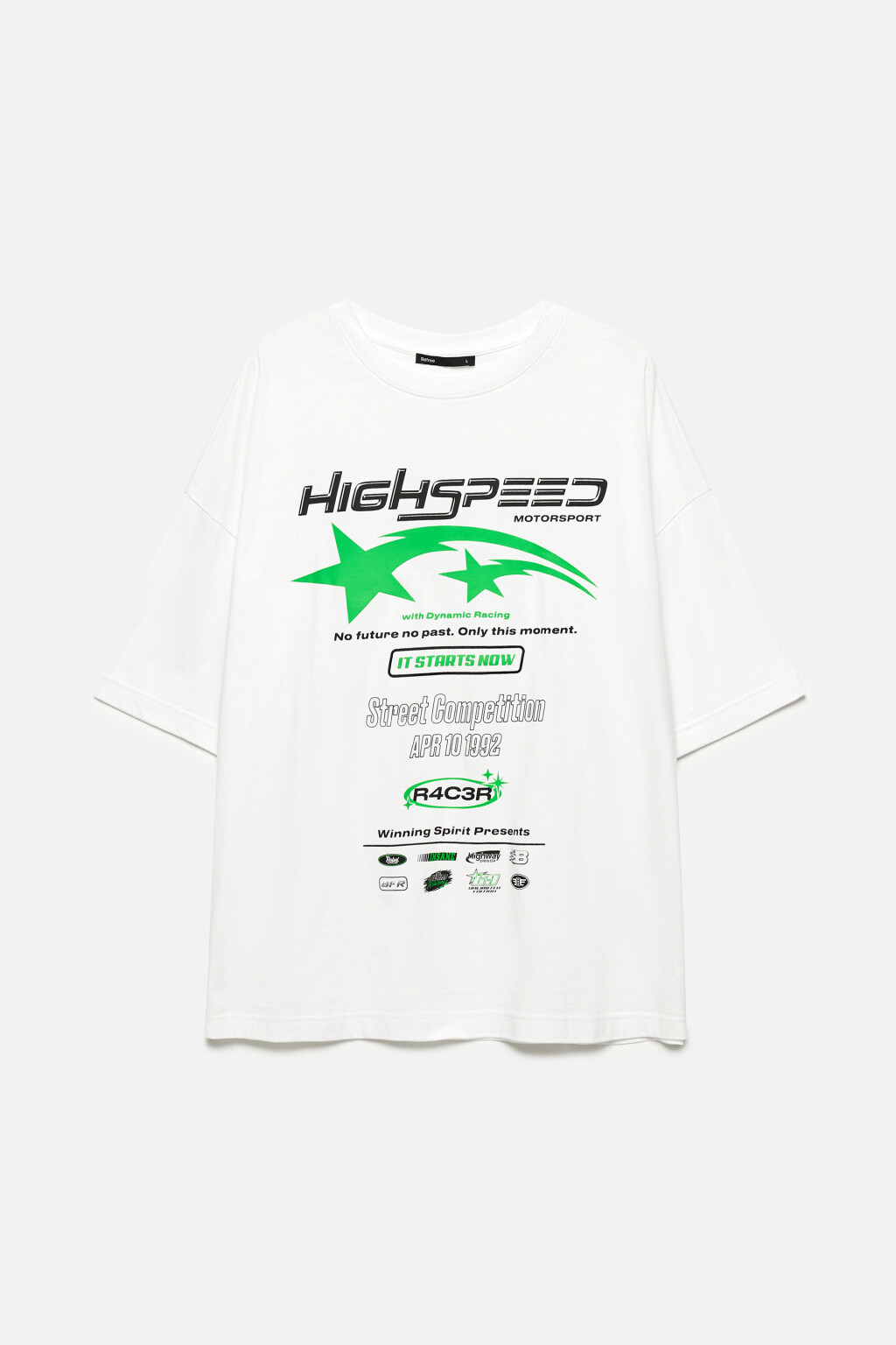 Футболка oversize хлопковая с принтом - цвет белый - 8