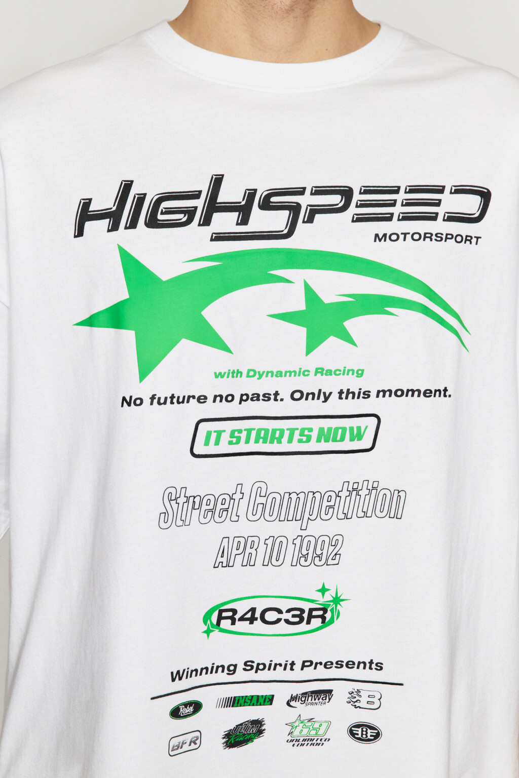 Футболка oversize хлопковая с принтом - цвет белый - 7