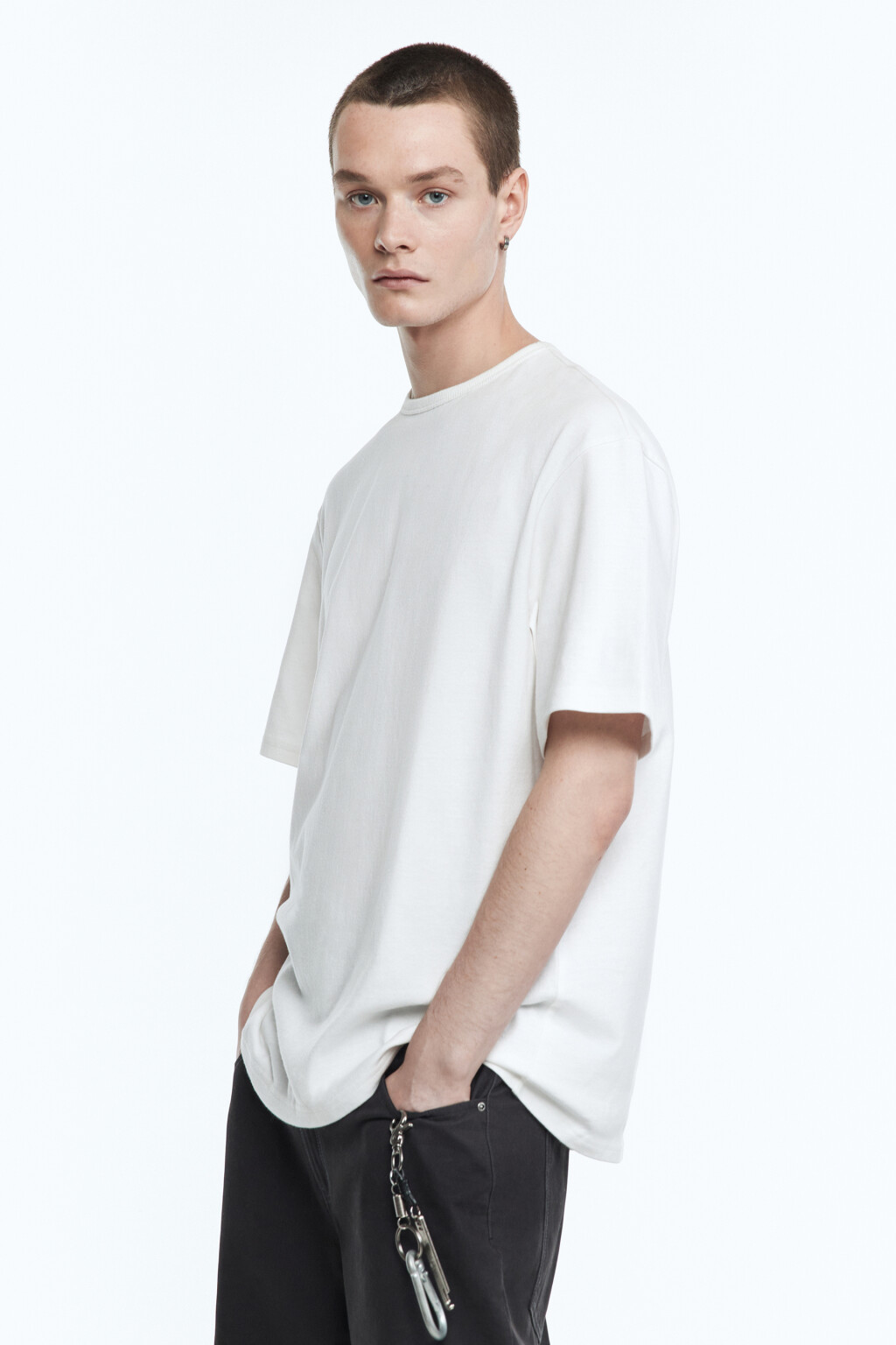 Футболка прямая базовая - цвет белый - 3