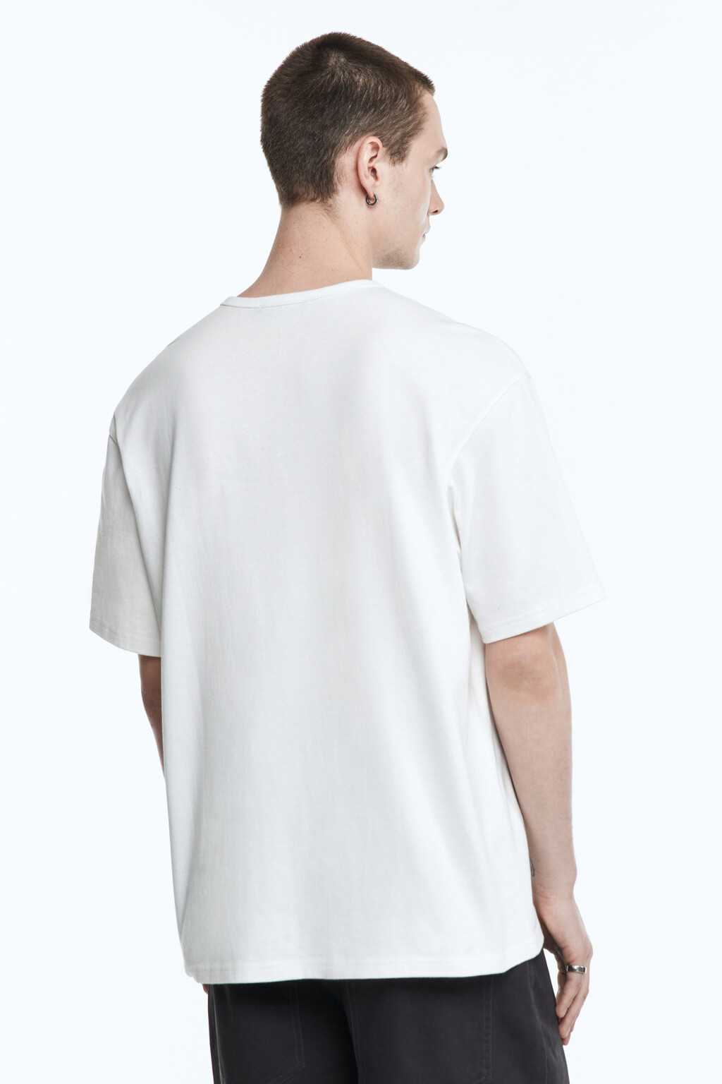 Футболка прямая базовая - цвет белый - 4
