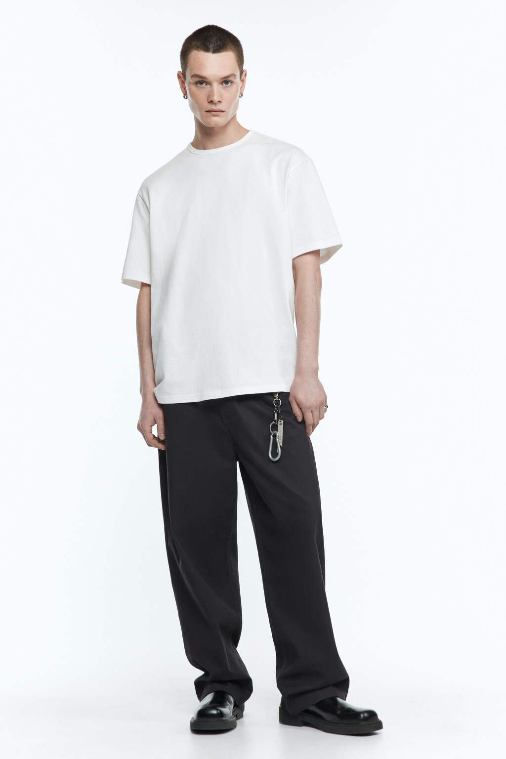 Футболка прямая базовая - цвет белый - 1