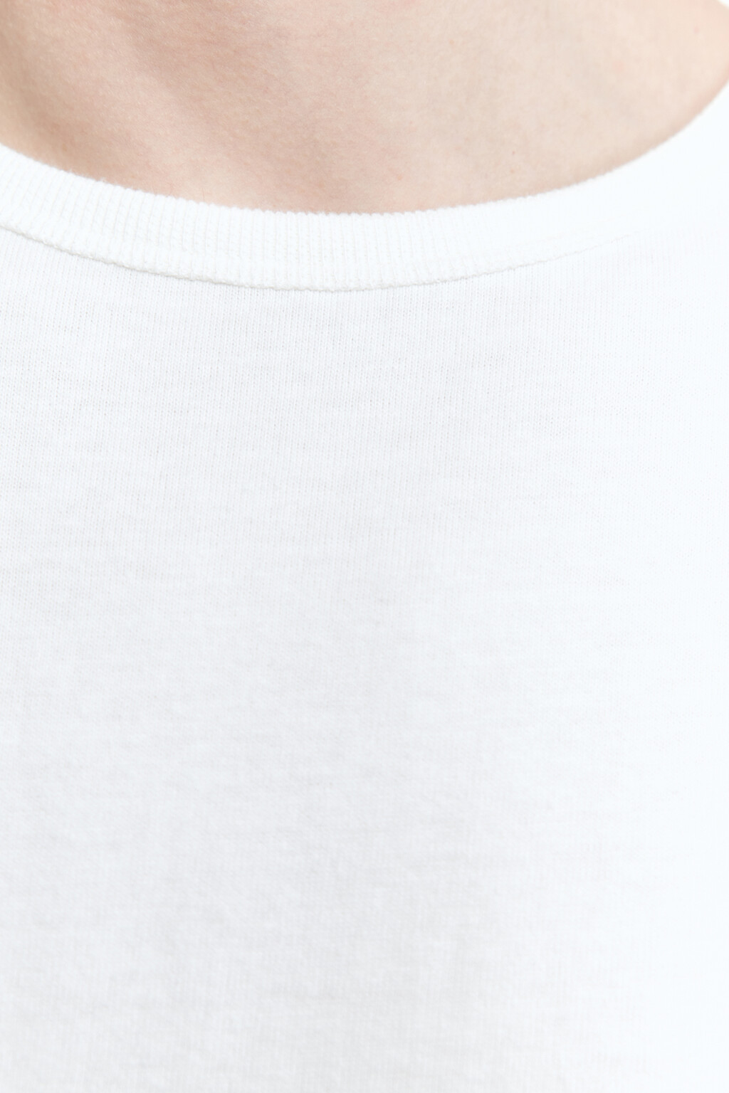 Футболка прямая базовая - цвет белый - 6