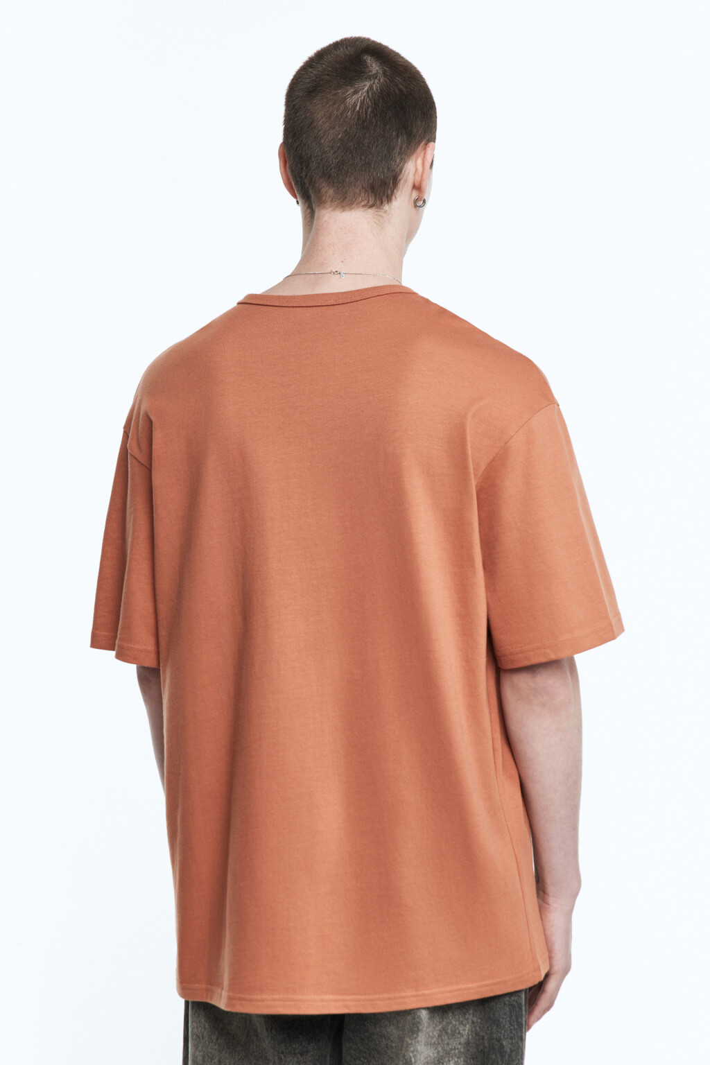 Футболка прямая базовая - цвет коричневый - 4