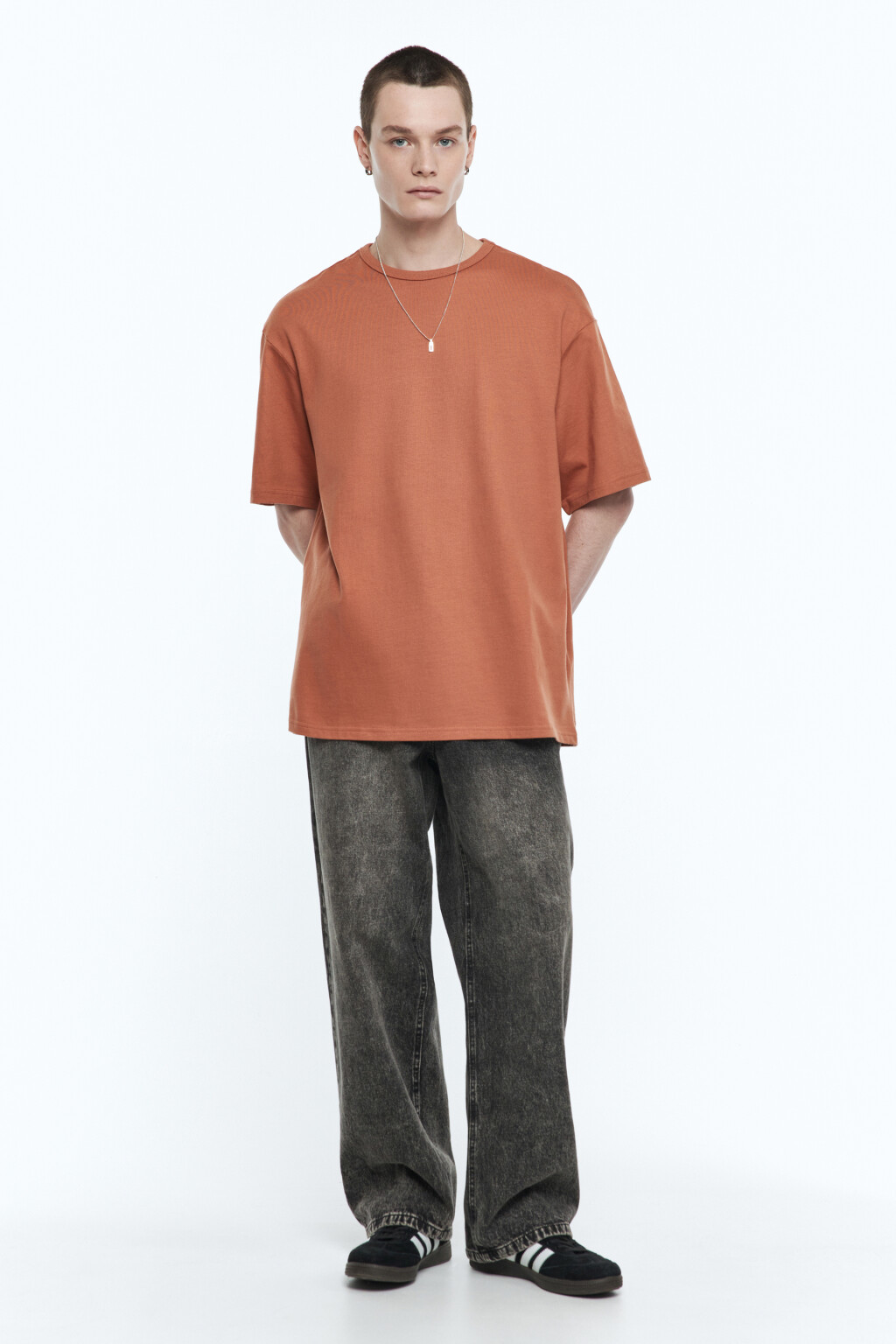 Футболка прямая базовая - цвет коричневый - 5