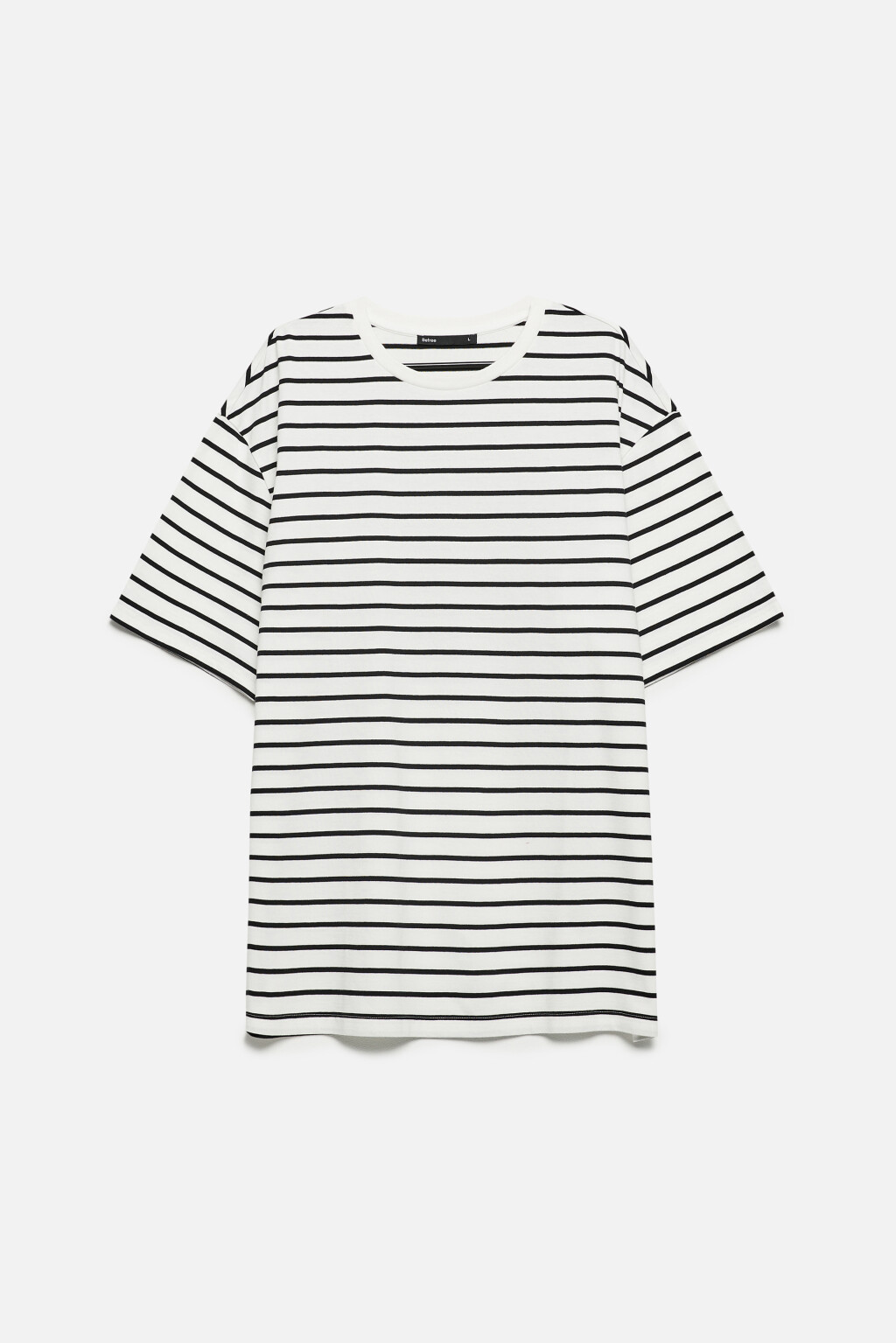 Футболка прямая с принтом в полоску - цвет белый - 8