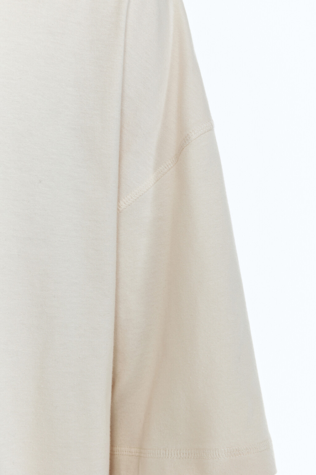 Футболка oversize с принтом - цвет бежевый - 9