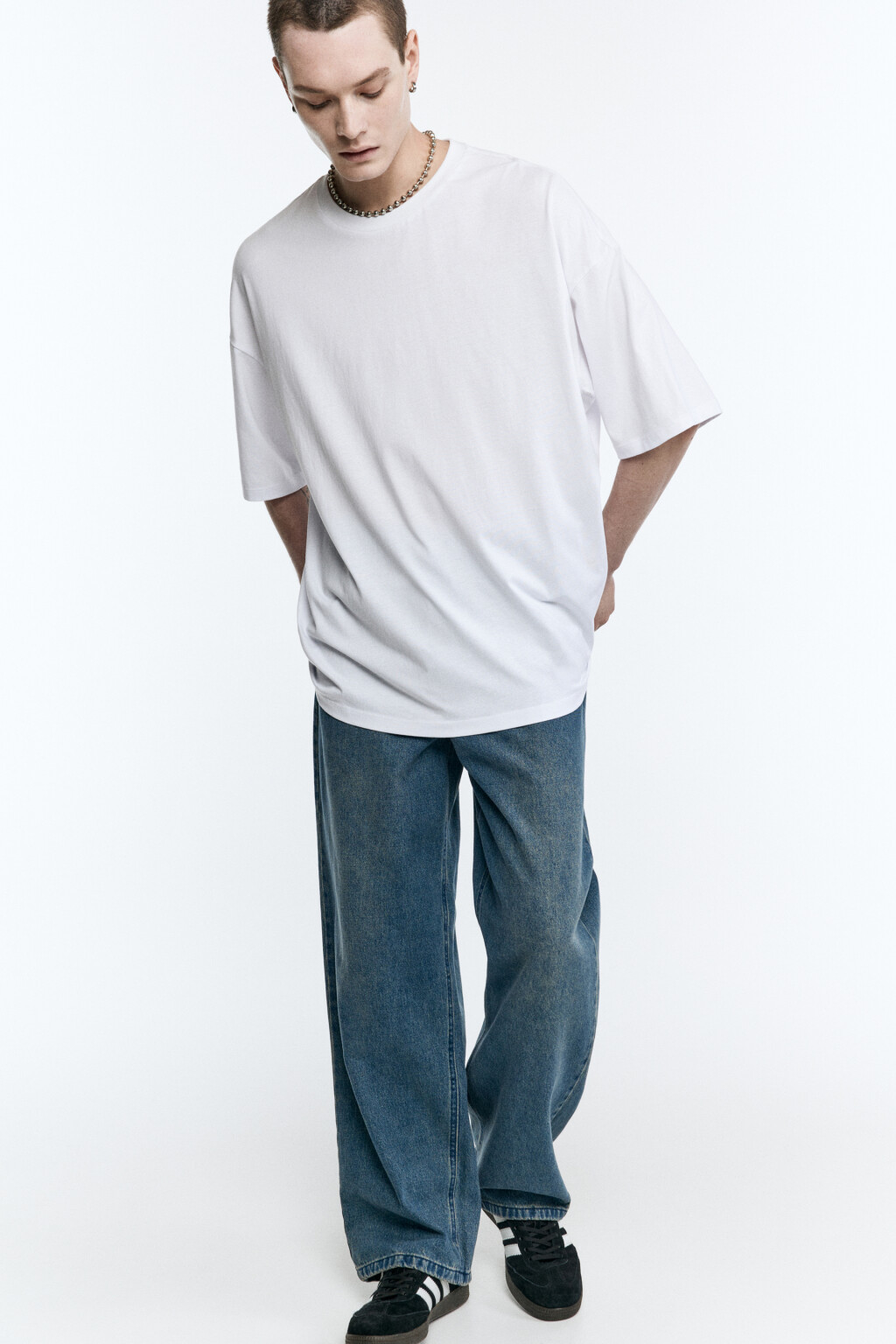 Футболка oversize хлопковая - цвет белый - 1