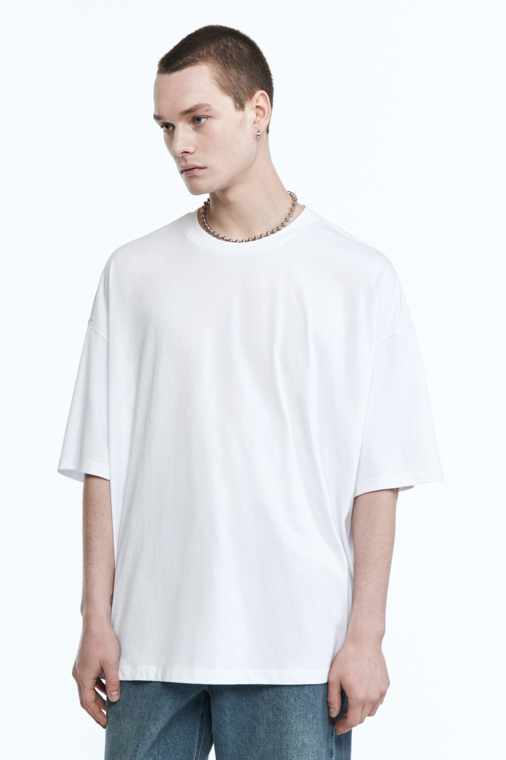 Футболка oversize хлопковая - цвет белый - 3