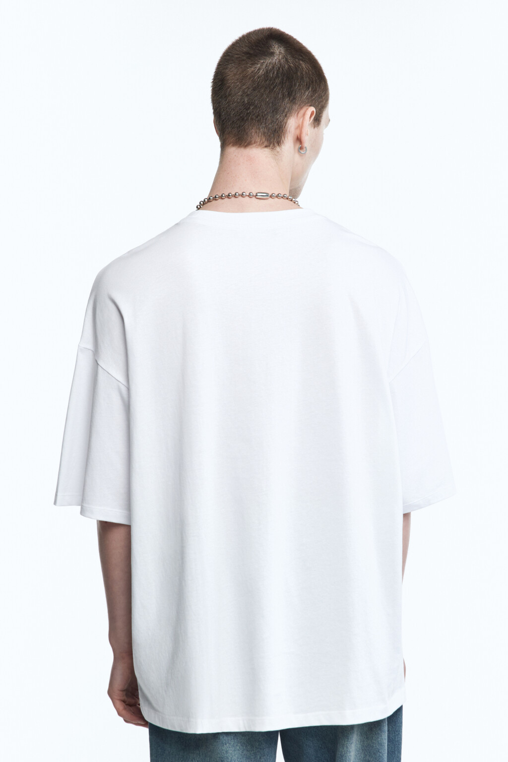 Футболка oversize хлопковая - цвет белый - 4