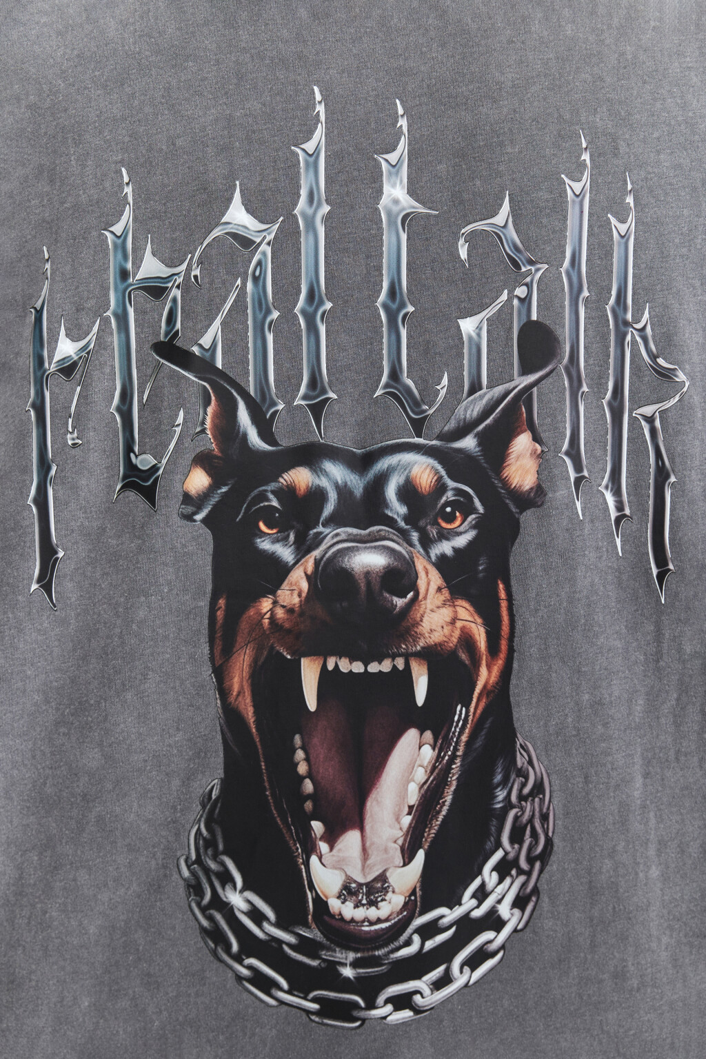 Футболка oversize вареная с принтом - цвет серый - 6