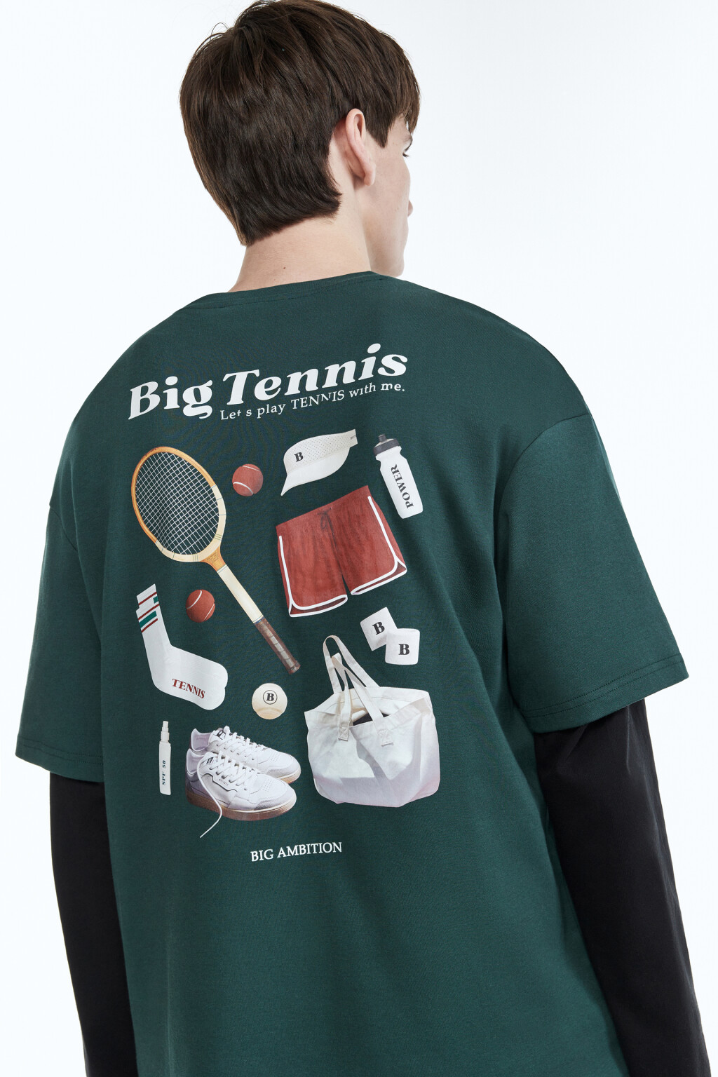 Футболка прямая хлопковая с принтом - цвет зеленый - 6