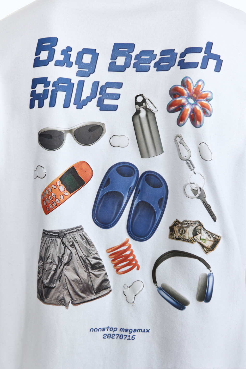 Футболка прямая хлопковая с принтом - цвет бежевый - 7