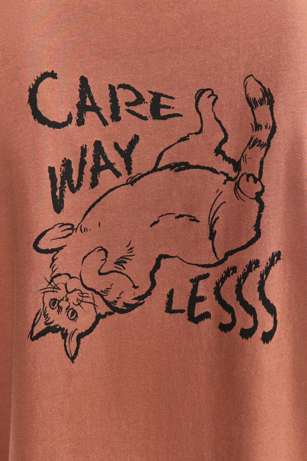 Футболка прямая с принтом - цвет коричневый - 7