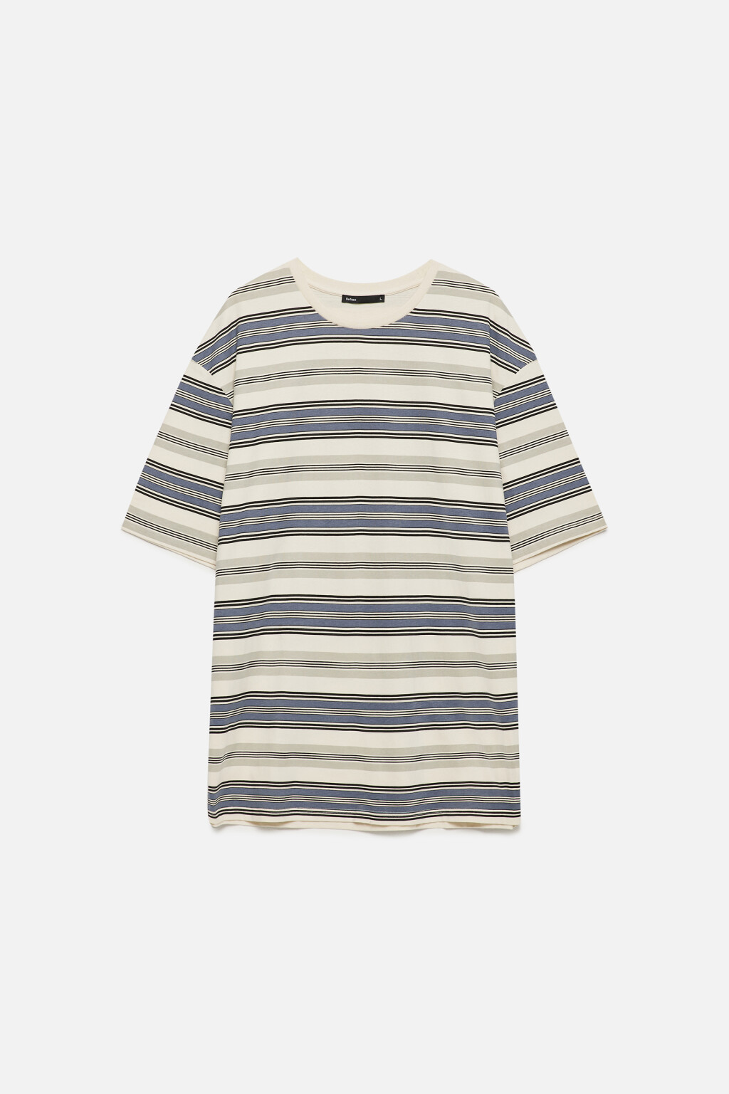 Футболка oversize с принтом в полоску - цвет мультиколор - 8
