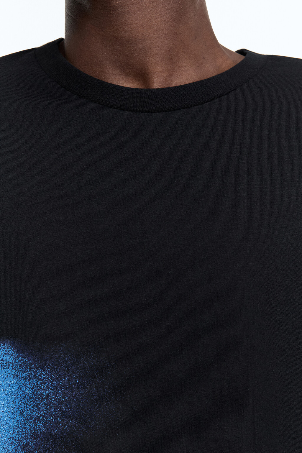 Футболка oversize с принтом-абстракцией - цвет черный - 6