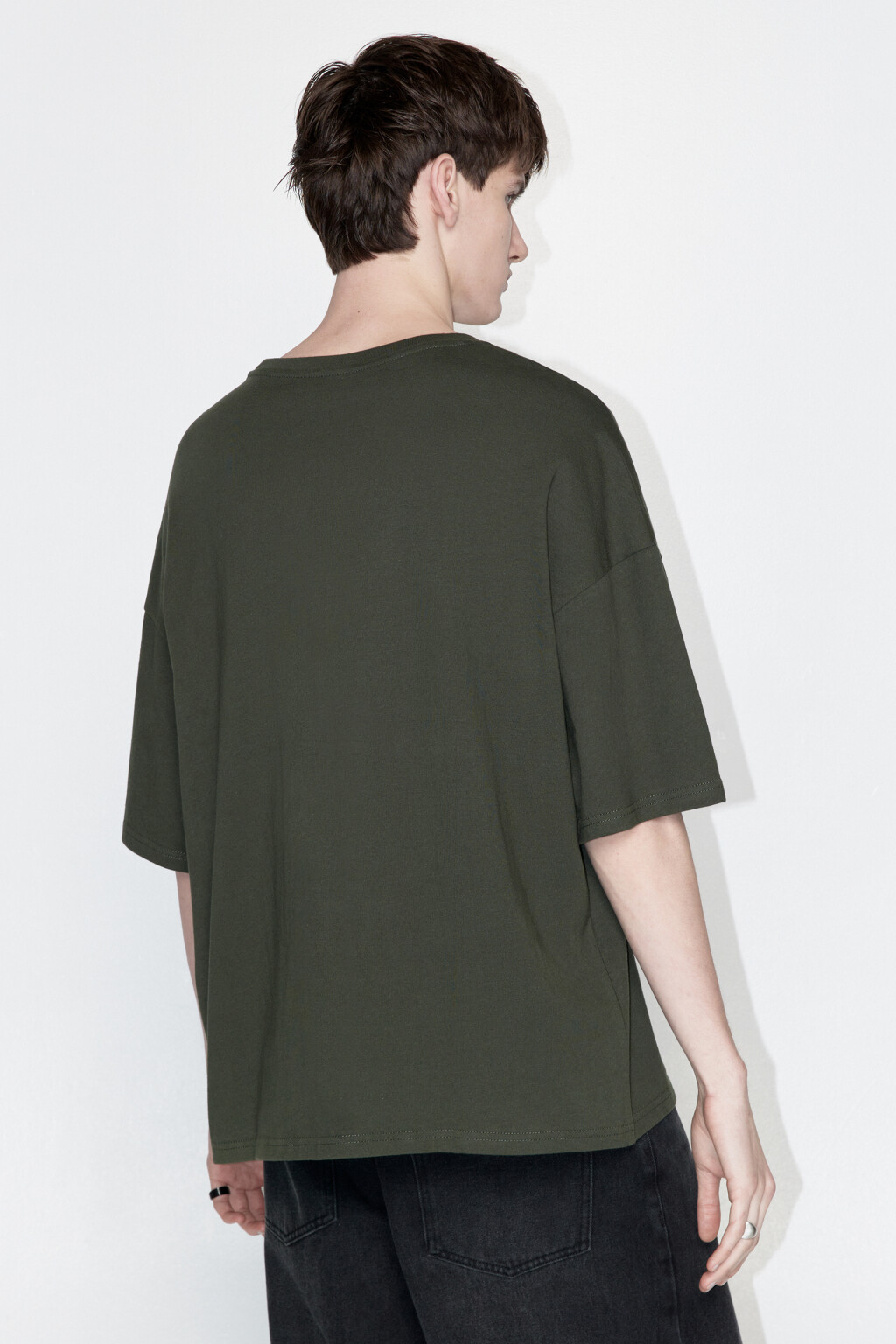 Футболка свободная с принтом Атака титанов - цвет зеленый - 5