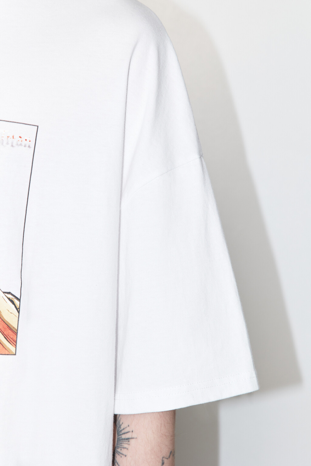 Футболка свободная с принтом Атака титанов - цвет белый - 9