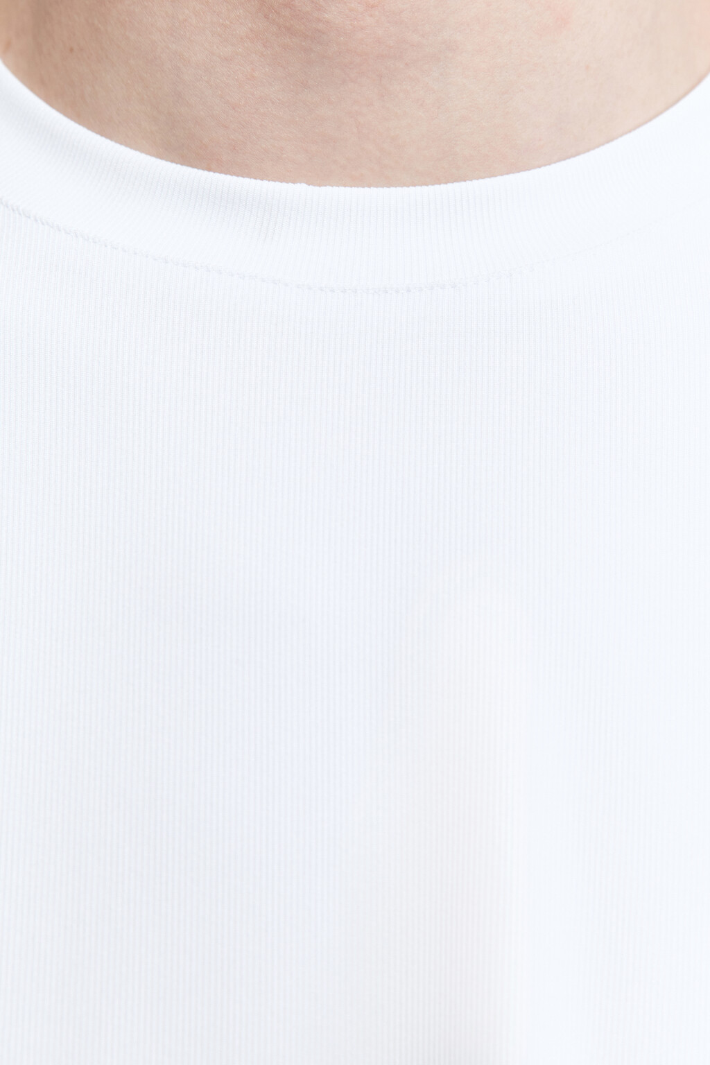 Лонгслив свободный в рубчик - цвет белый - 6