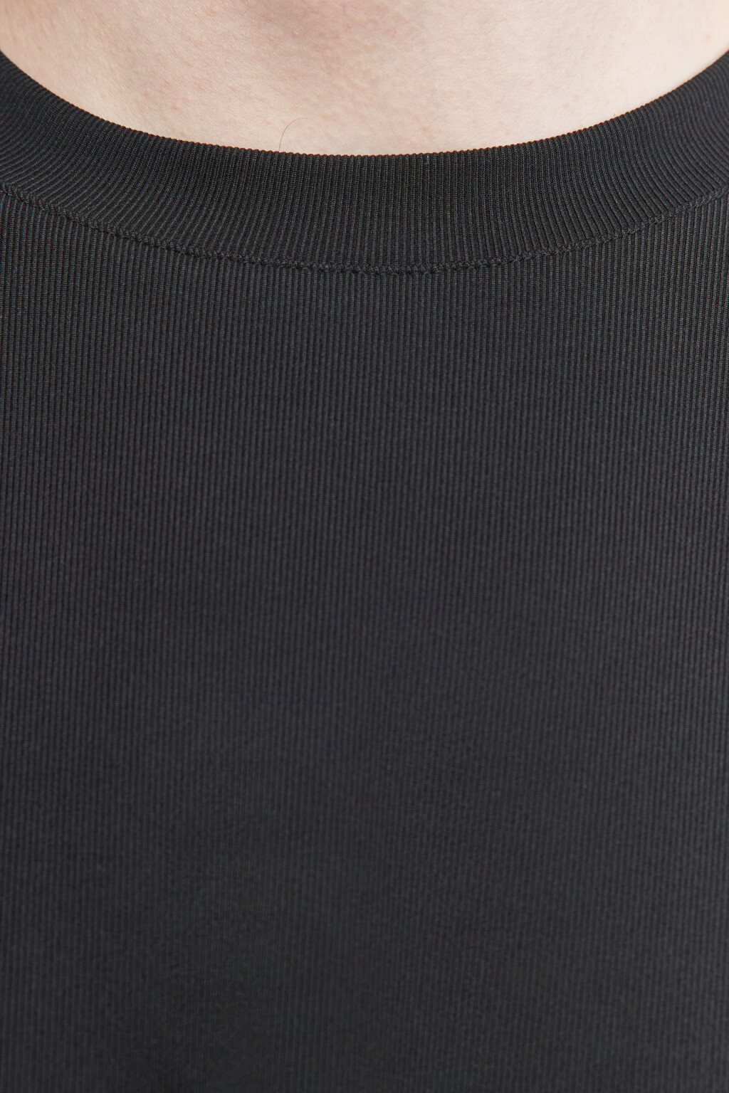 Лонгслив свободный в рубчик - цвет черный - 6