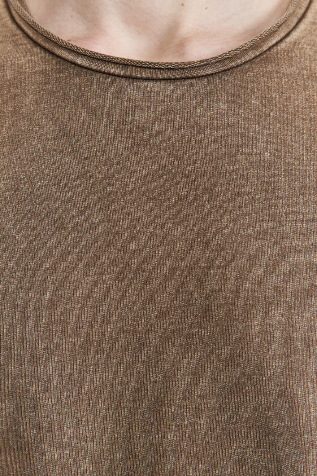 Лонгслив oversize с состаренным эффектом - цвет бежевый - 6