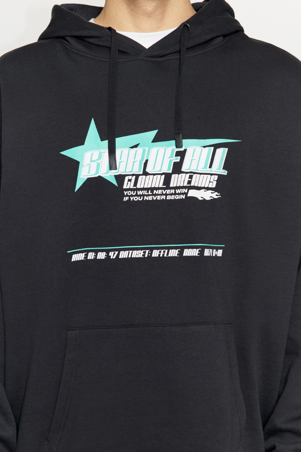 Худи oversize утепленная с принтом - цвет серый - 6